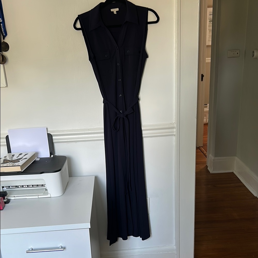 Navy Sleeveless Maxi Dress